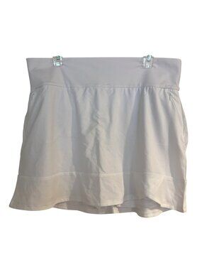 NWT WOMEN'S ADIDAS FRILL SKORT, Sz XL COLOR: White Zipper Pockets Golf Tennis